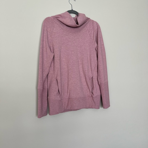 Lululemon Size 8 High Lines Pullover Sweatshirt Heathered Mauve Pink Athleisure - Picture 2 of 7